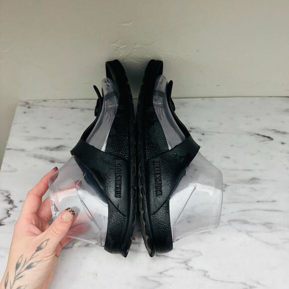 Birkenstock Gizeh Black Leather Thong Sandals Women’s Size 5.5 - Picture 6 of 10